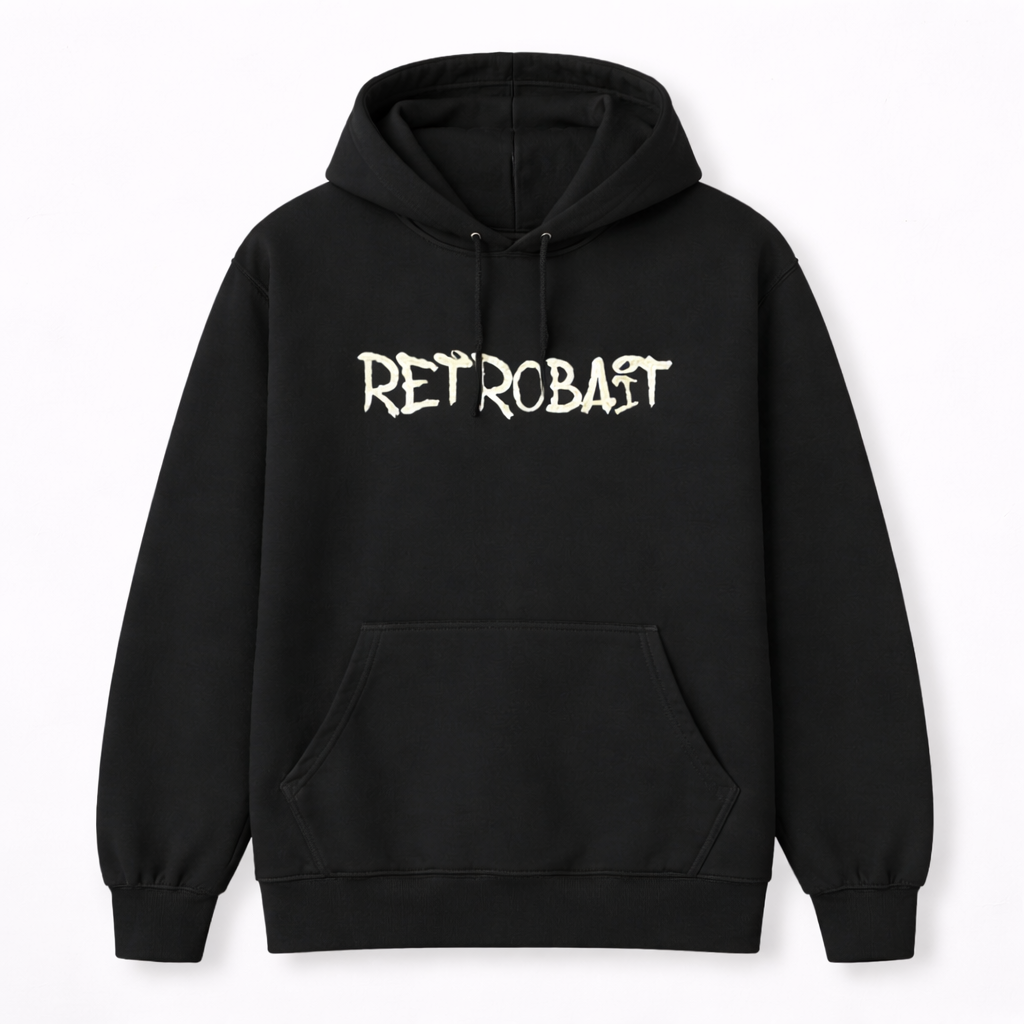 Retrobait Street Hoodie in Black